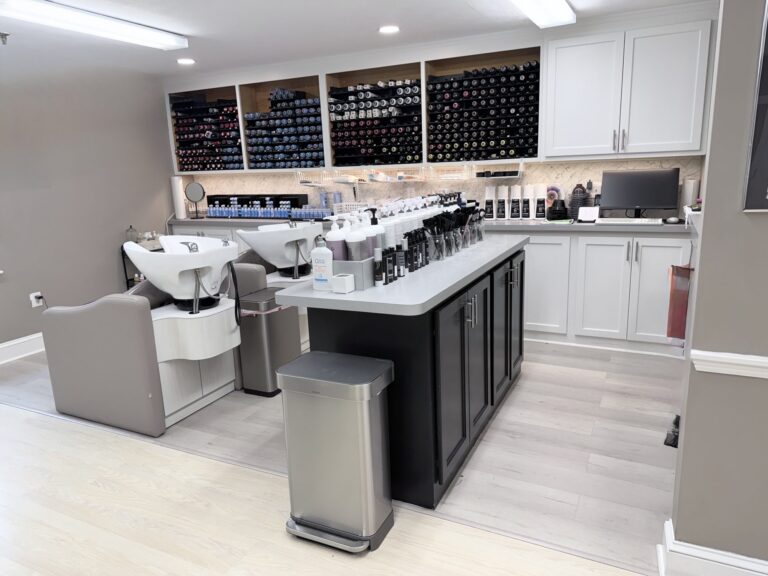 Styling stations at New Image Hair Salon, a Cape Cod hair salon in Dennis MA